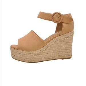 Tan wedge heels